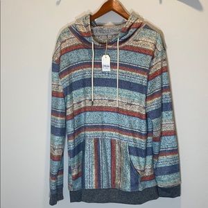 Striped Men’s Buckle Hoodie